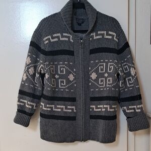 Pendelton Vintage Gray Patterned Cardigan